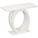 Console Table With Oval Base And Reinforced Bottom Plate