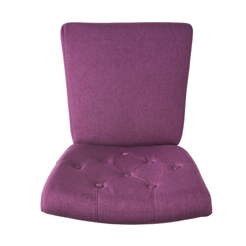 Upholstered Dining Chairs, Fabric Side Chairs, For Dining Room, Kitchen And Living Room (Set of 2) - Dark Purple