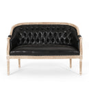 French Country Chesterfield Style Tufted Loveseat