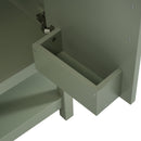 Elegant Bathroom Vanity With Ceramic Sink And Versatile Storage