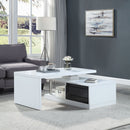 Buck II - Coffee Table With Swivel Top - White & Black High Gloss