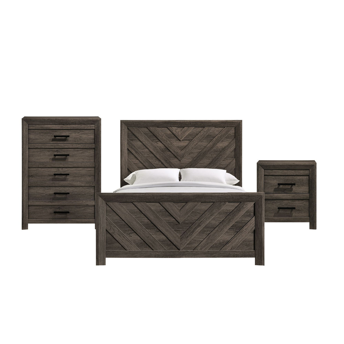 Eleanor Bedroom Set in Dark Gray by Elements International