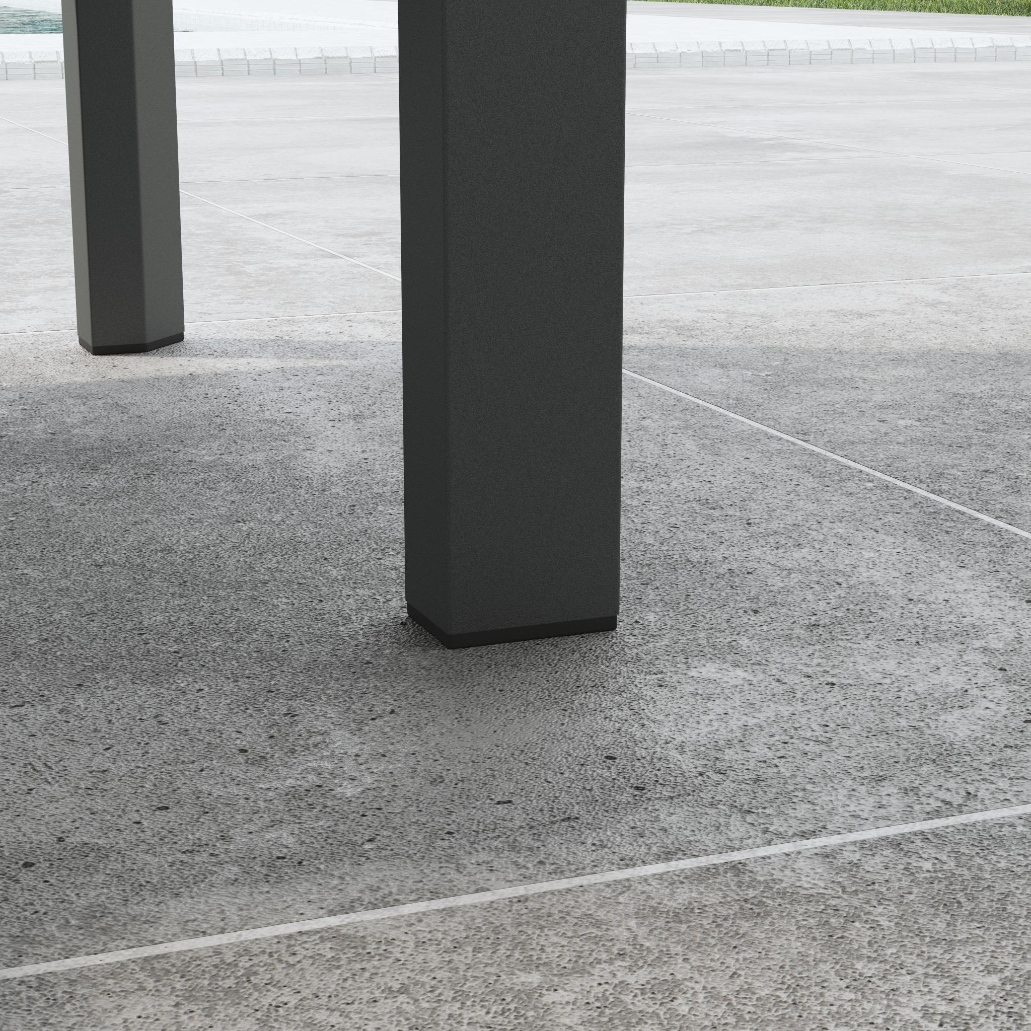 Grayton - Outdoor Aluminum Loveseat - Dark Gray