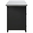 Versatile Outdoor Cabinet With Folding & Expandable Work Surfaces, Ample Storage Space, And Lockable Wheels - Matte Black