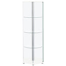 Zahavah - 4-Shelf Hexagonal Clear Glass Curio Cabinet