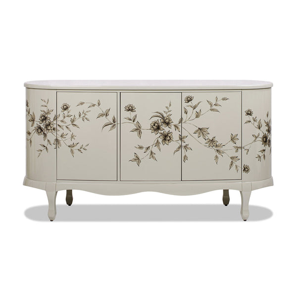 Florence - Hand Painted Lacquered Credenza - Taupe Gray