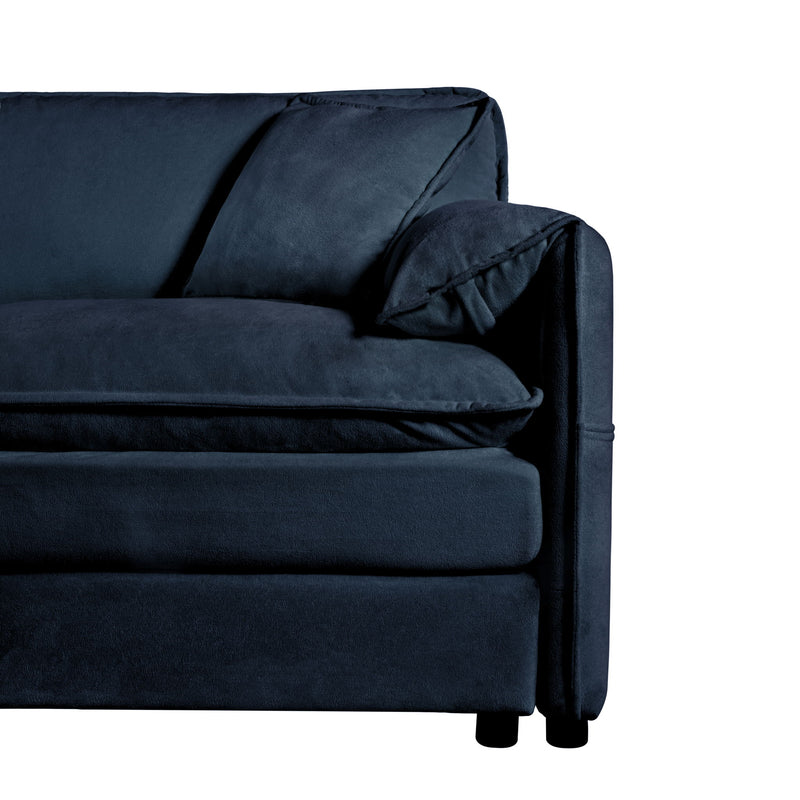 Modern Comfy Deep Seat Modular Sectional Sofa Cloud Couch With Ottoman