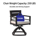 Outdoor Modern Dining Set, Chairs Sunbrella Cushioned And Dining Table With Umbrella Hole