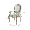 Bently - Dining Chair (Set of 2) - Fabric & Champagne Finish - Atlantic Fine Furniture Inc