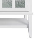 Bathroom Vanity With Ceramic Sink, Adjustable & Open Shelf