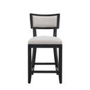Upholstered Counter Height Bar Stools With Comfy Back (Set of 2)