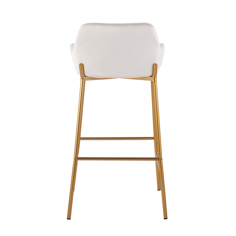 Daniella - Contemporary / Glam Fixed Height Bar Stool (Set of 2)