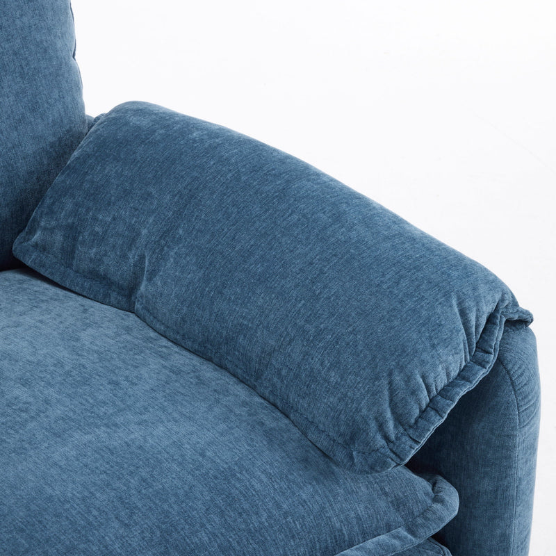Oversized Reading Armchair With Thick Cushions, High Back Support