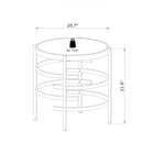 Round Table With Sintered Stone Top And Sturdy Metal Frame