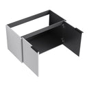 Contemporary Wall Mounted Bathroom Vanity With Resin Double Sink