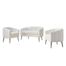 3 Piece Living Room Furniture Set Sofa & Armchairs