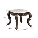 Benbek - End Table - Marble & Antique Oak Finish - Atlantic Fine Furniture Inc
