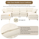 Versatile 6 Piece Modular Sofa Bed With Storage, Stylish Faux Double Layer Cushions, Comfortable & Durable Design, Perfect For Any Living Space