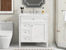 Bathroom Vanity With Top Sink, Modern Bathroom Storage Cabinet With 2 Drawers And A Tip-Out Drawer