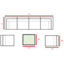 Seating Set With Cushions Handcrafted Wicker Design