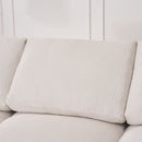 Modular Sectional Sofa With Extra Wide Cushion, USB / Type C Charger, Petal Armrest