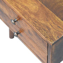 Mini Modern Bedside Table - Chestnut