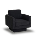 360° Modern Swivel Accent Chair Round Armchair, Thick Padded Single Lounge Sofa Upholstered Comfy