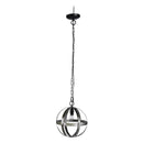 Metal Chandelier, Hanging Light Fixture With Adjustable Chain For Kitchen, Bulb Not Included - Gray