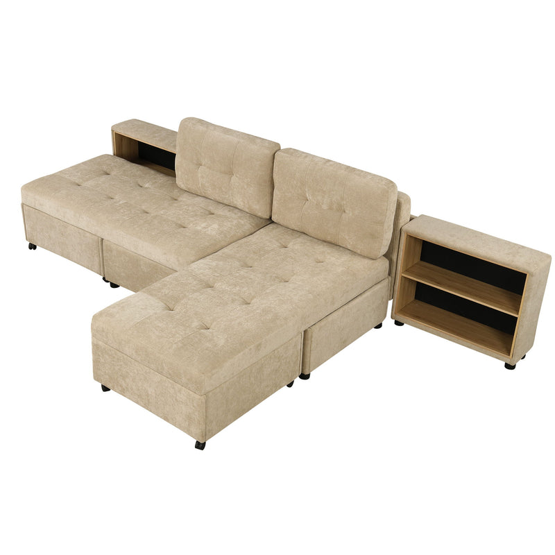 Versatile Modular Free-Combined Sofa With 2 Storage Racks
