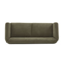 Contemporary Boucle Sherpa Sofa With Birch Wood Legs