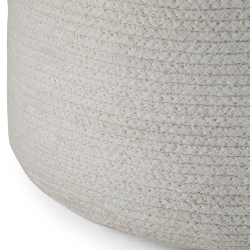 Serena - Handcrafted Round Braided Pouf