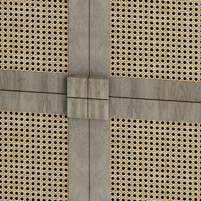 4 Door Storage Cabinet With 8 Shelves