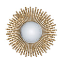 Sunburst Design Wall Mirror Decorative en For Entryway, Modern Living Room - Gold