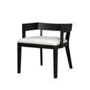 Modern Glossy Dining Chairs (Set of 2), Elegant Upholstery And Ergonomic Design - Black White