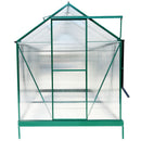 Polycarbonate Greenhouse, Heavy Duty Outdoor Aluminum Walk-In Green House Kit With Rain Gutter, Vent And Door For Backyard Garden