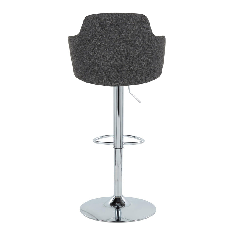 Boyne - Contemporary Adjustable Barstool With Swivel With Oval Footrest (Set of 2)