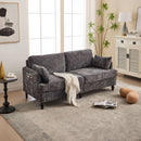 Chenille 2 Seater Sofa With LED Light, USB Charging Port, And Storage Bag
