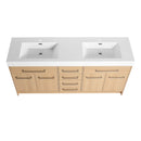 Freestanding Bathroom Vanity With Resin Sink, Soft-Closing Doors And Drawers