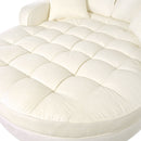 Modern Chaise Lounge Upholstered Sofa Couch With Tufted Seat And Detachable Pillows For Living Room