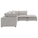 Marisa - Modular Left Facing Loveseat With 2 Pillows - Beige Boucle