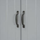 Modern Bathroom Storage Cabinet With Two Laundry Baskets, One Drawer, Adjustable Shelf