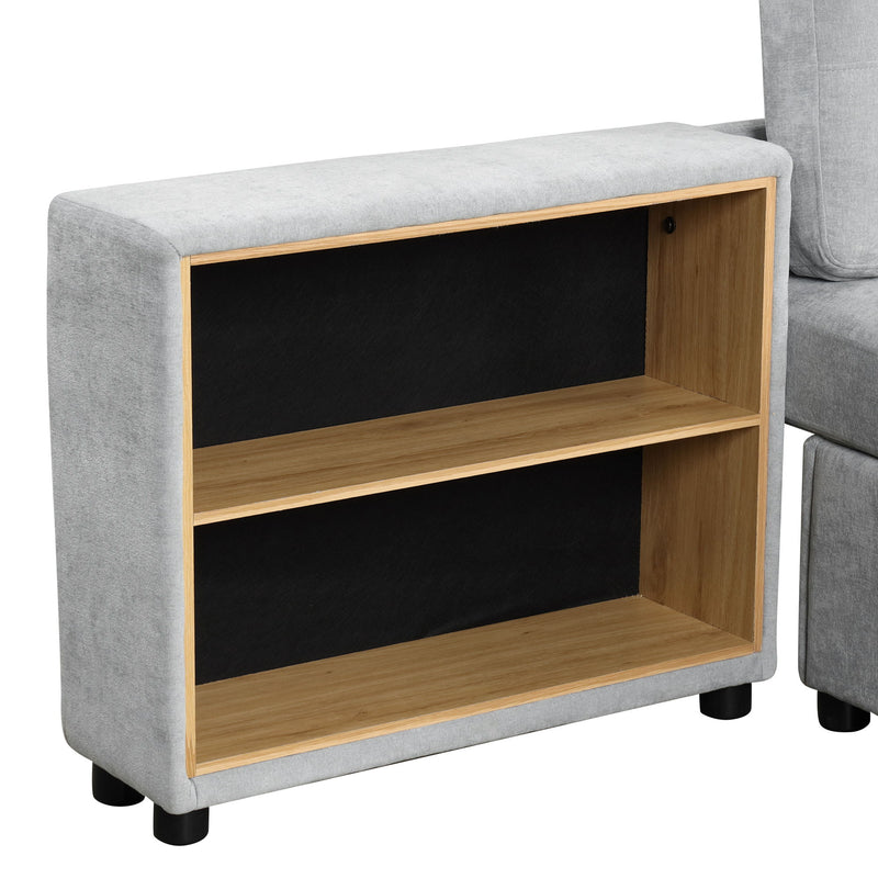 Versatile Modular Free-Combined Sofa With 2 Storage Racks