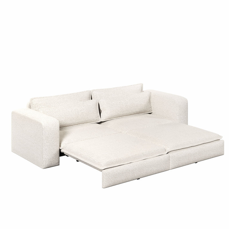Sleeper Pull Out Sofa Bed, 3 In 1 Convertible Chaise Lounge