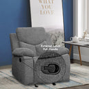 Kalen - Motion Glider Recliner - Gray Chenille