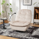 Modern Swivel Gliding Recliner Chair With Rocking Function And Phone Holder, Large Comfortable
