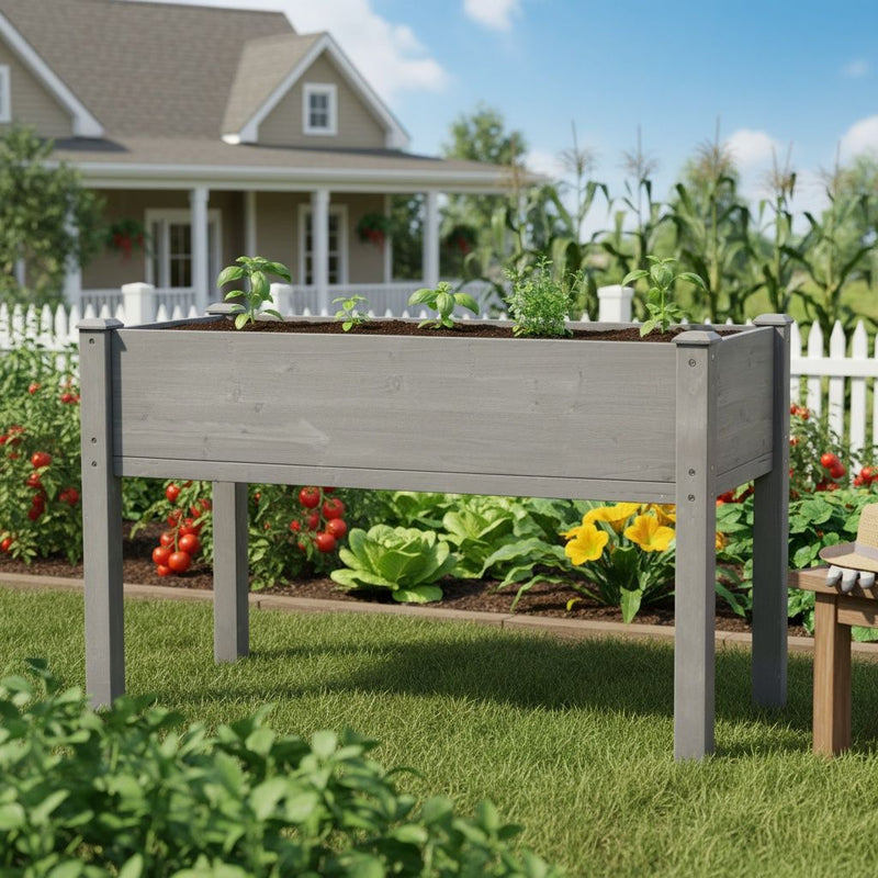 Raised Garden Bed With Legs, Elevated Planter Box For Outdoor Plants