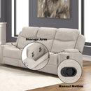 Galya - 3 Piece Living Room Set Sofa Loveseat Chair - Light Gray