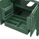 30" Bathroom Vanity With Sink, 2 Doors With Shelf, Soft Close Door Hinges, Vintage Style - Green