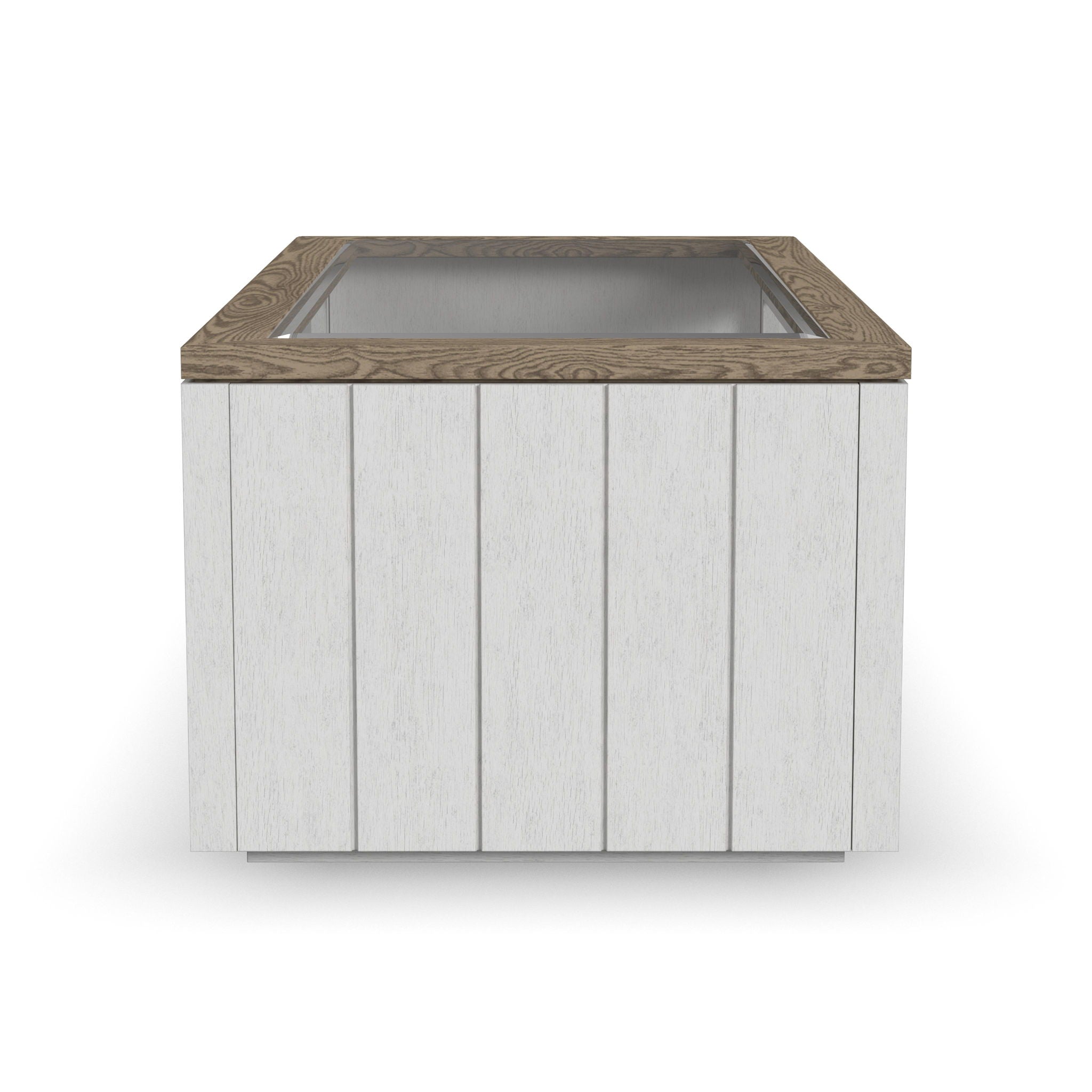 Melody - Rectangular Coffee Table With Casters - White