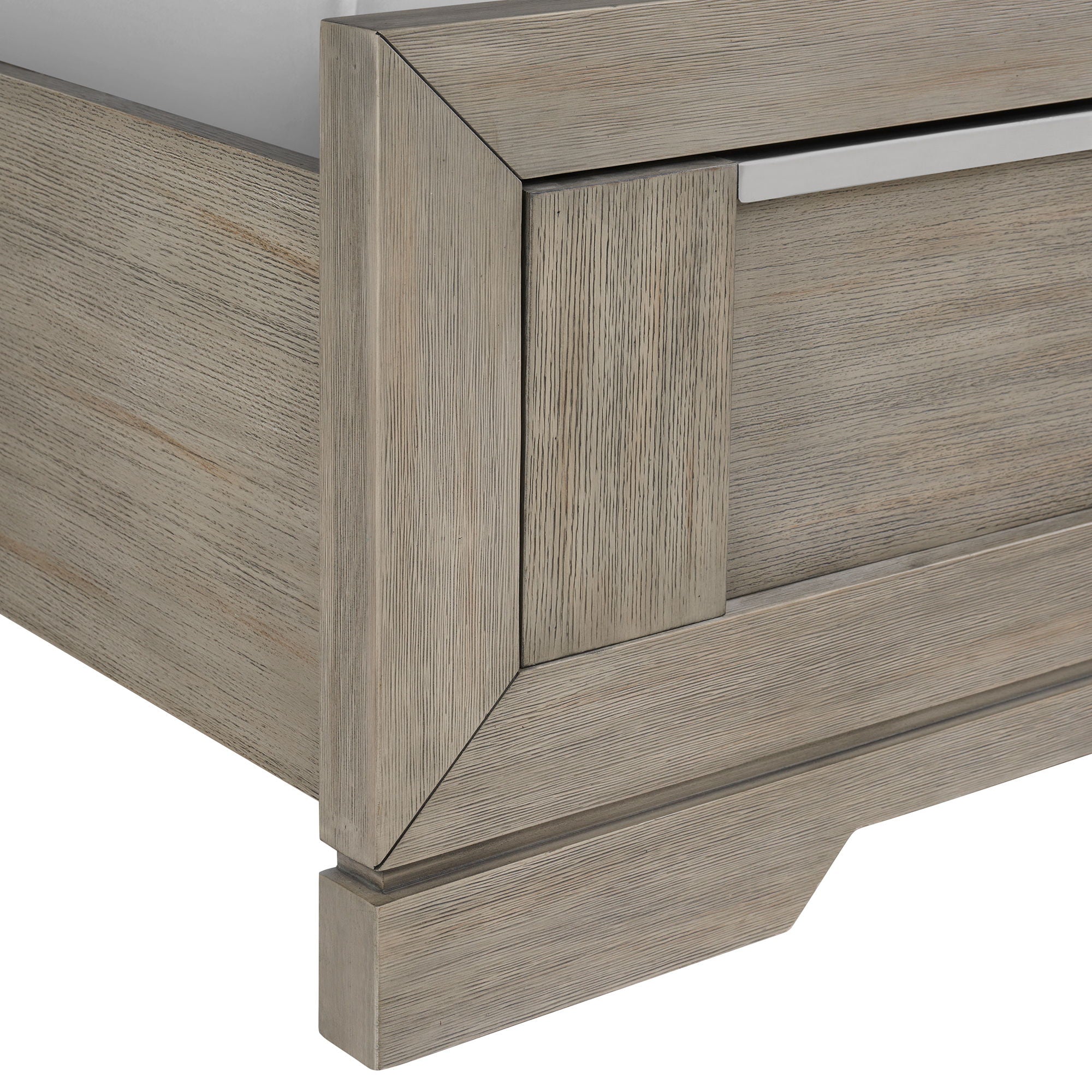 Kelis - 4 Piece Bedroom Set With Queen Panel Bed And LED - Gray